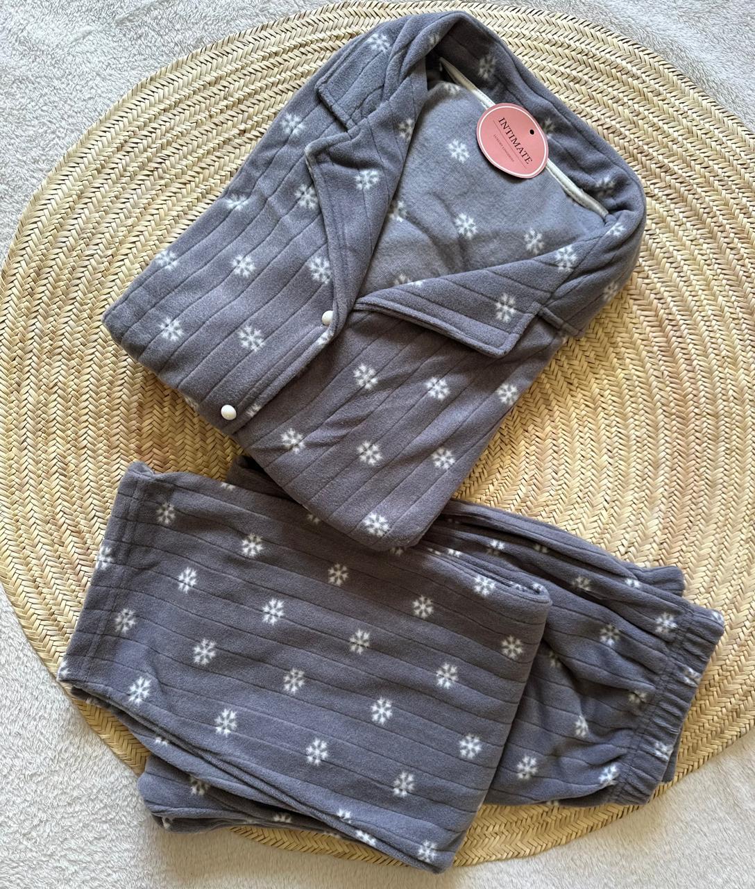 IMG-20251017-WA0073 Pyjama Chemise Polaire Gris Charbon – Image 1