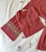 Parure Polaire & Dentelle Rose Nude 3 Pièces – Image 3