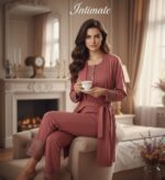 Parure Polaire & Dentelle Rose Nude 3 Pièces – Image 7