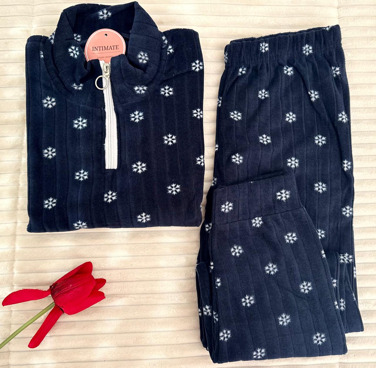 POLAIRE-BLEU Pyjama Polaire Bleu Marine – Image 1