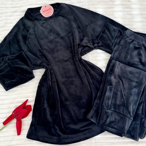 Pyjama Jogging Velours Noir