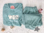 Pyjama Polaire Vert Doux Pandas – Image 2