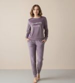 Pyjama Velours Violet "Simplicity" – Image 2