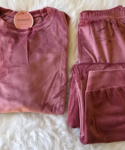 Pyjama Jogging Velours Rose