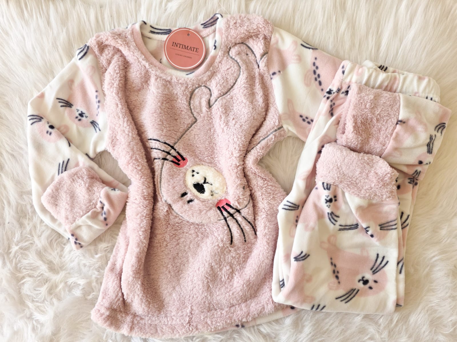 IMG-20251115-WA0014 Pyjama Polaire Fillette Rose – Image 1