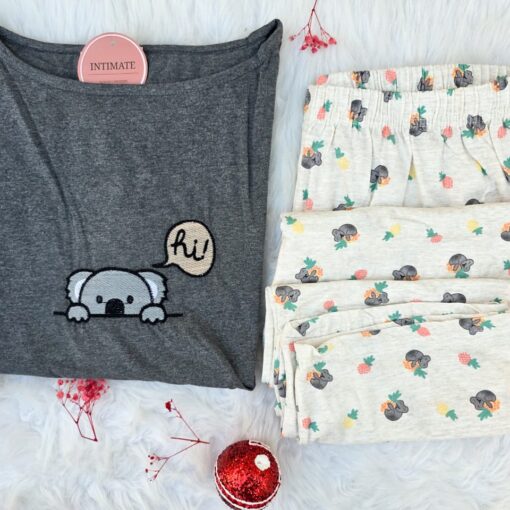 Pyjama Coton Gris Coala