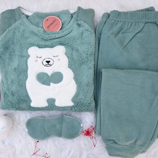 Pyjama Polaire Vert Doux