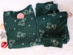 Pyjama Polaire Vert Imprimé Nounours