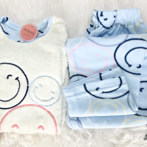 Pyjama Polaire Bleu Ciel & Blanc