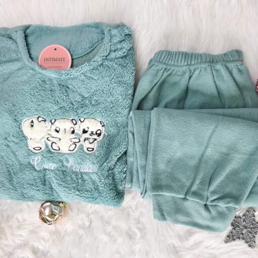Pyjama Polaire Vert Doux