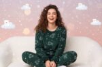Pyjama Polaire Vert Imprimé Nounours – Image 2