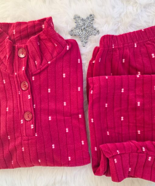 Pyjama Polaire Rouge Cerise