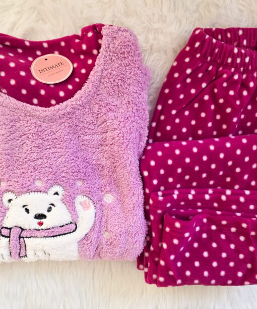 Pyjama Polaire Rose Nounours