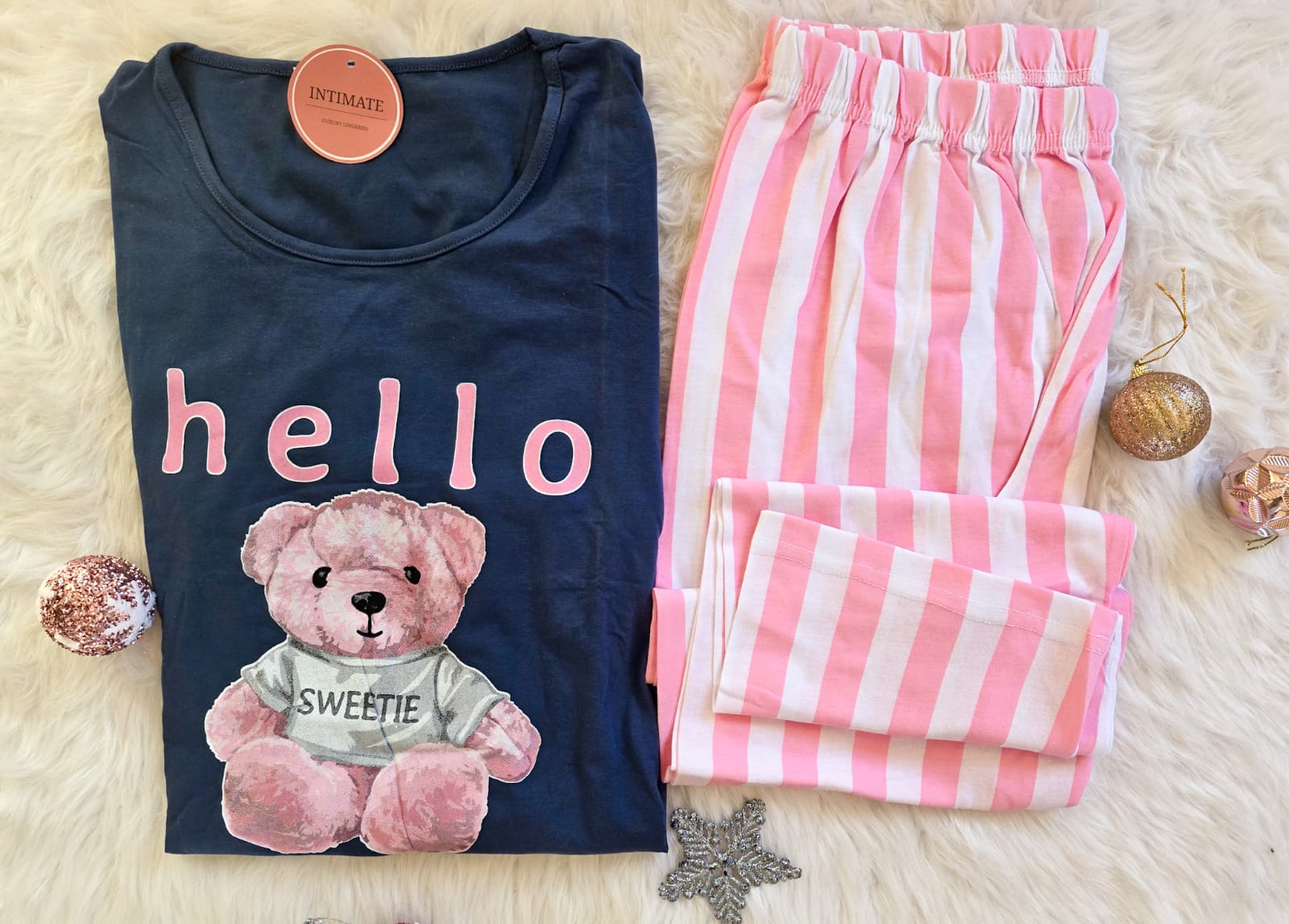 IMG-20251127-WA0202 Pyjama Coton Bleu & Rose Rayé – Image 1