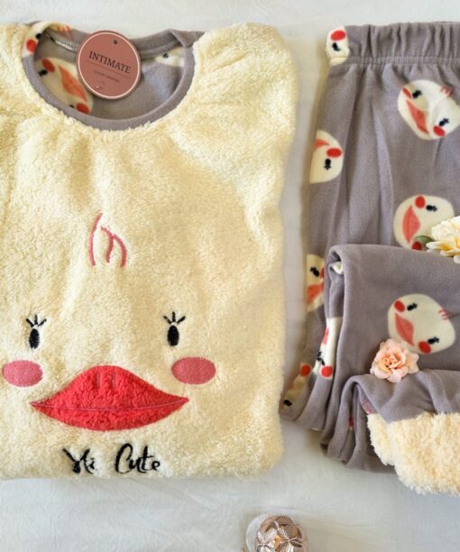 Pyjama Polaire Blanc Cassé