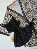 Pyjama 3 Pièces Velours Tigre & Noir – Image 3