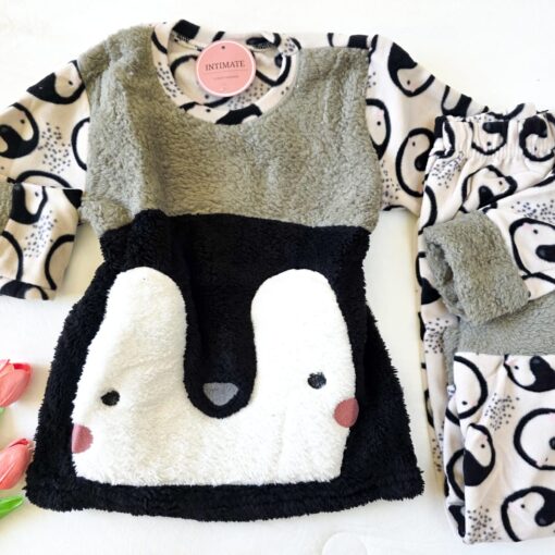 Pyjama Polaire Fillette Vert Pingouin