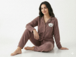 Pyjama Chemise Polaire Marron