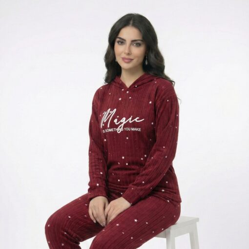 Pyjama Polaire Capuche Rouge Magic