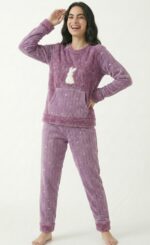 Pyjama Polaire Violet "Be Beet Sostie" – Image 4