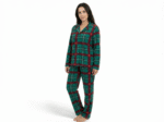 Pyjama Chemise Polaire Vert & Rouge – Image 3