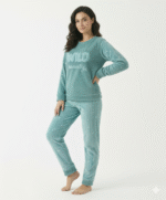 Pyjama Polaire Vert Doux Wild Beauty