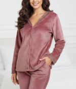 Pyjama Chemise Polaire Rose