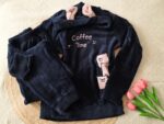 Pyjama Capuche Polaire Bleu Nuit  "Coffee Time " – Image 2