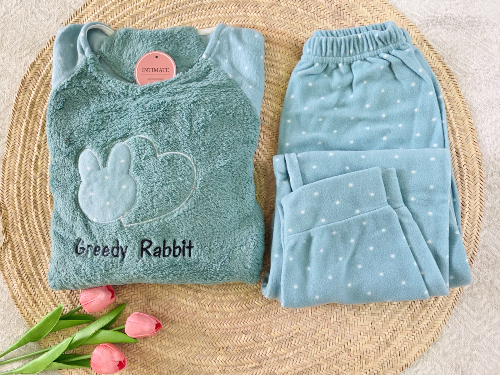 IMG-20251215-WA0056 Pyjama Polaire Vert Doux Rabit – Image 1