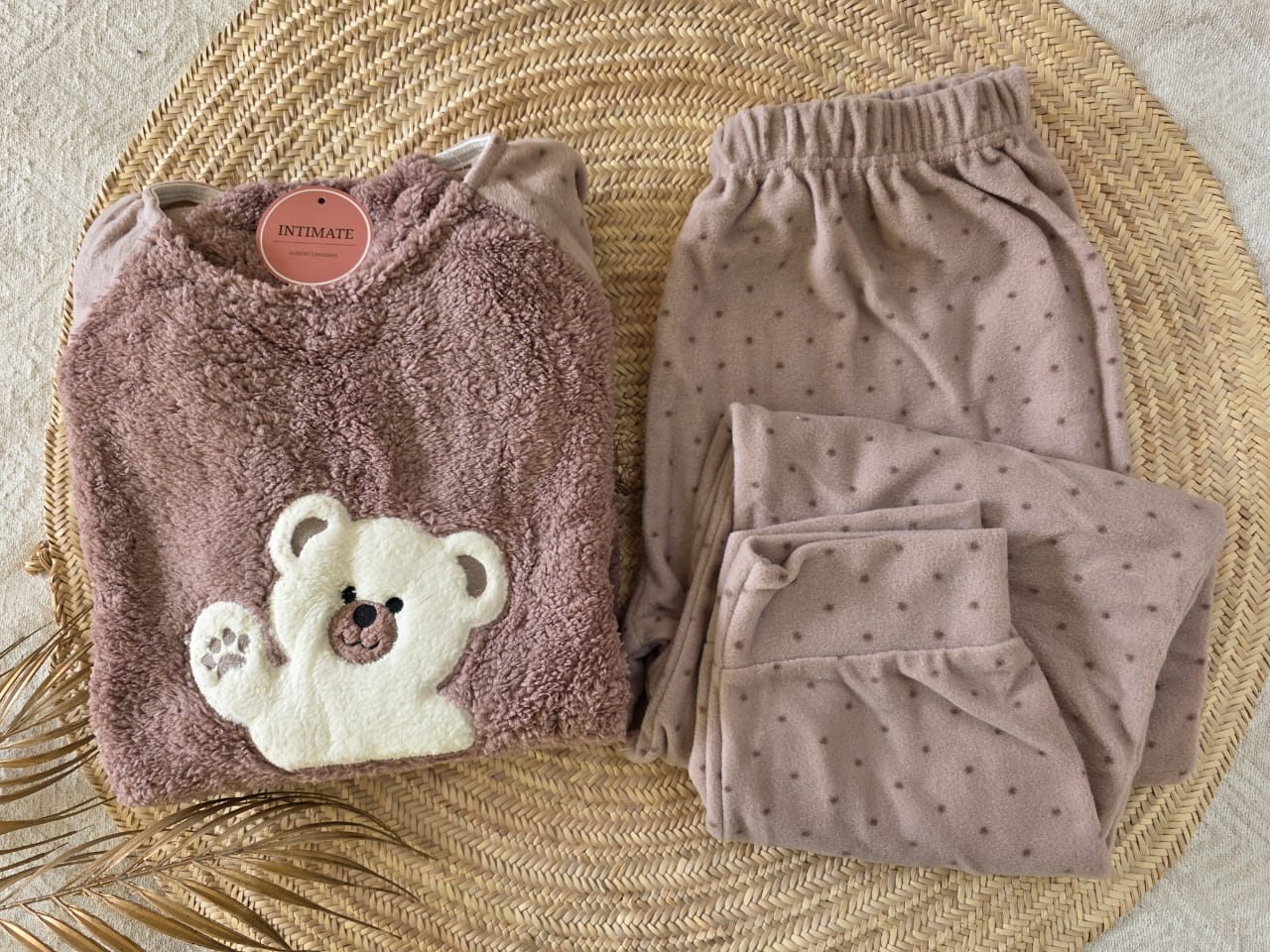 IMG-20251215-WA0058 Pyjama Polaire Marron Nounours – Image 1
