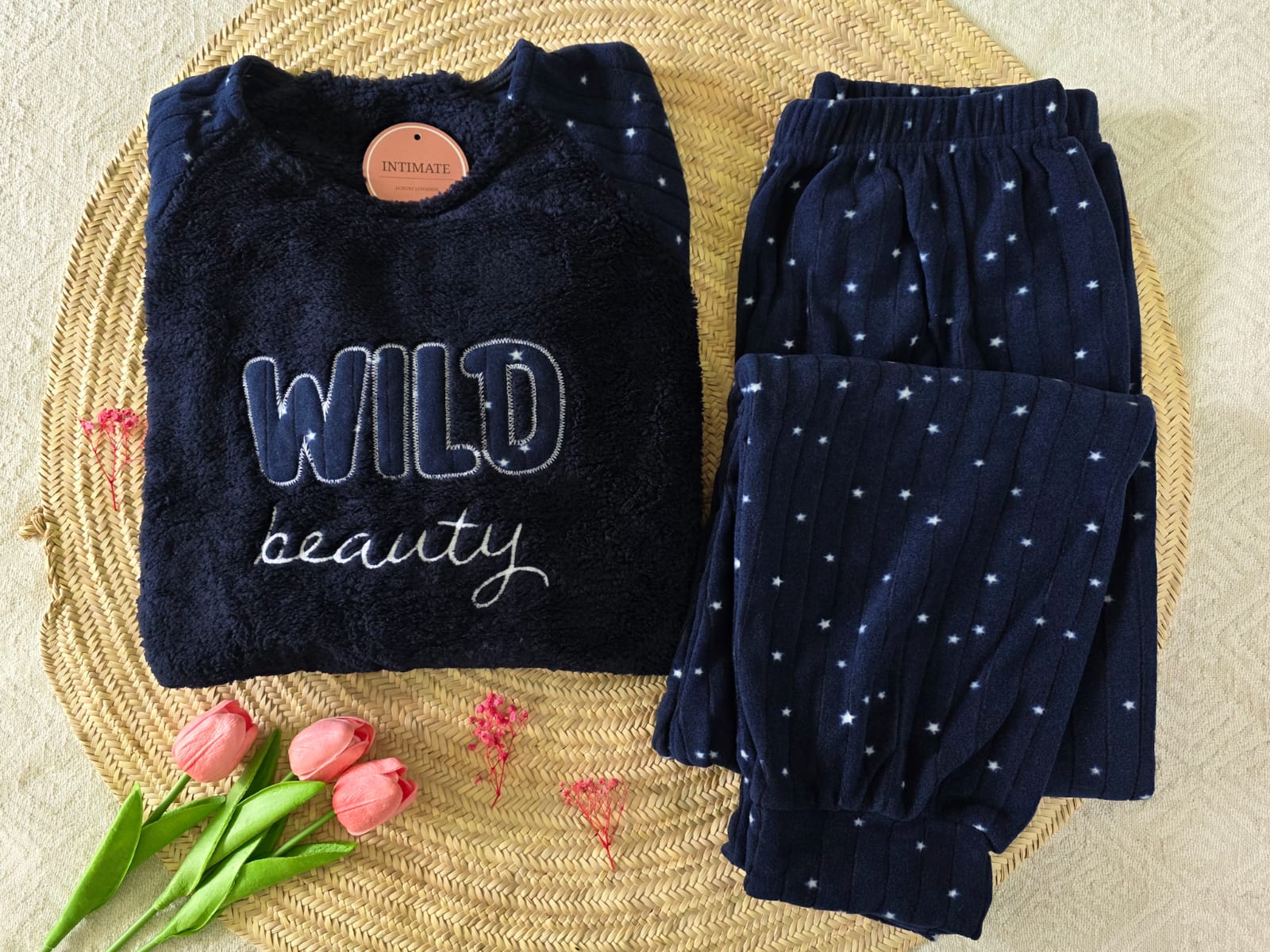 IMG-20251215-WA0062 Pyjama Polaire Bleu Marine Wild Beauty – Image 1