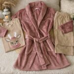 Pyjama 3 Pièces Polaire Rose & Beige – Image 2