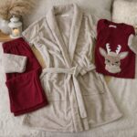 Pyjama 3 Pièces Polaire Rouge & Beige – Image 2