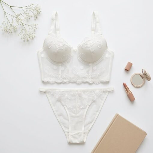 Soutien De Gorge et Culotte Blanc