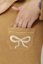 Pyjama Chemise Manches Longues Coton Maille Moutarde – Image 6