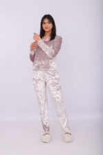 Pyjama Velours & Dentelle Rose – Image 3