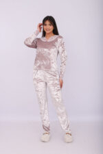 Pyjama Velours & Dentelle Rose – Image 5