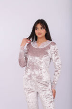 Pyjama Velours & Dentelle Rose – Image 6