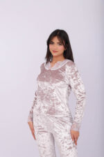 Pyjama Velours & Dentelle Rose – Image 7