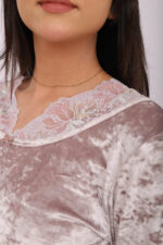 Pyjama Velours & Dentelle Rose – Image 9