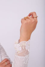 Pyjama Velours & Dentelle Blanc – Image 2