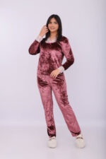 Pyjama Velours & Dentelle Vieux Rose – Image 5