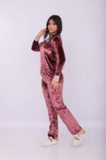 Pyjama Velours & Dentelle Vieux Rose – Image 4