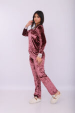 Pyjama Velours & Dentelle Vieux Rose – Image 4
