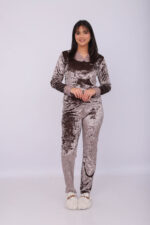 Pyjama Velours & Dentelle Gris – Image 6