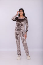 Pyjama Velours & Dentelle Gris – Image 3