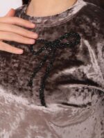 Pyjama Jogging Velours Gris & Paillette Noir – Image 3