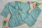 Pyjama 3 Pièces Coton Vert Doux – Image 2