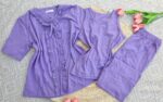 Pyjama 3 Pièces Coton Lilas – Image 2