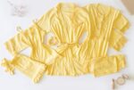 Parure Coton Interlock Jaune Poussin 5 pièces & 2 Accessoires